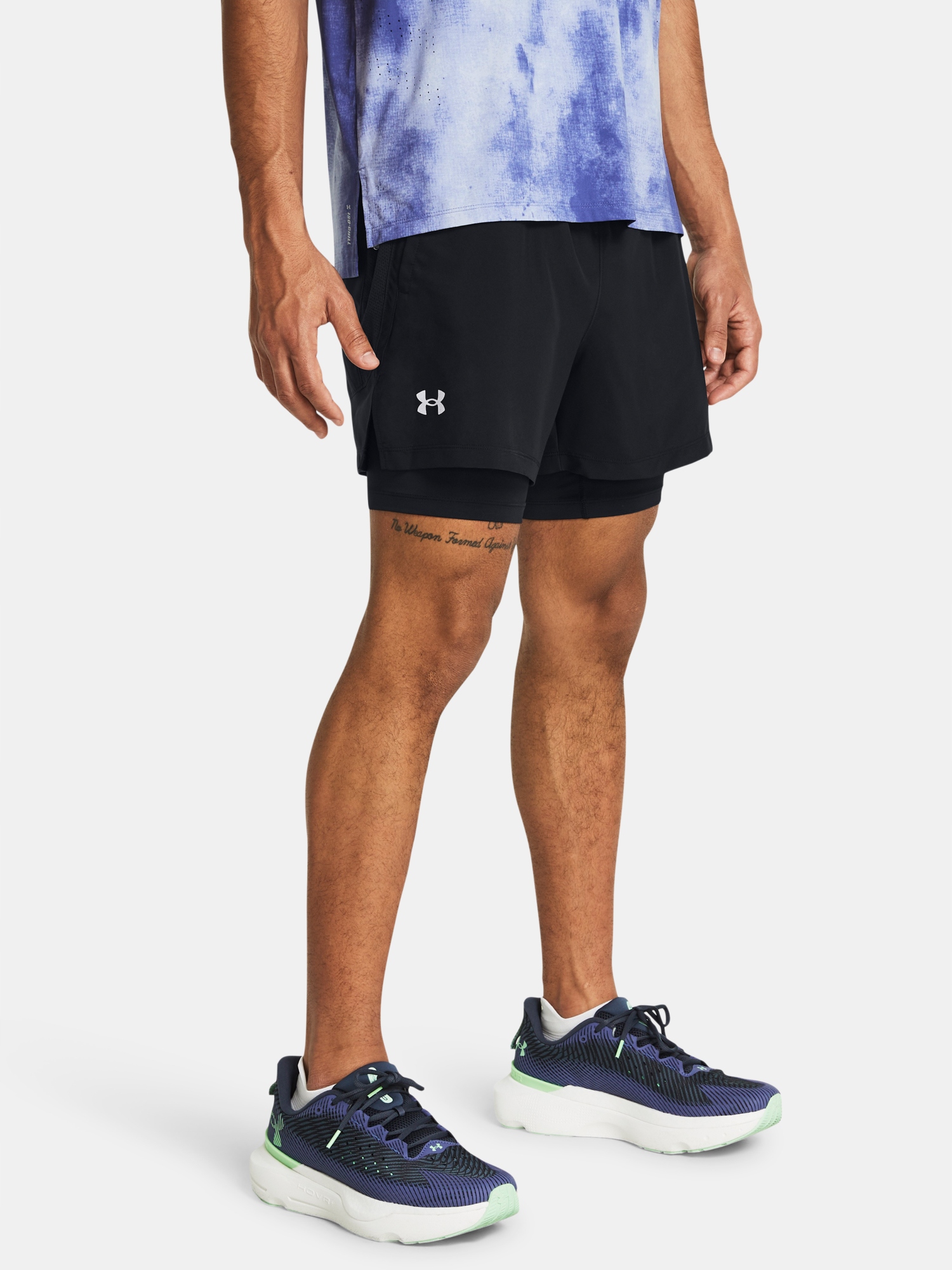 Kraťasy Ua Launch 5'' 2-IN-1 Shorts-blk