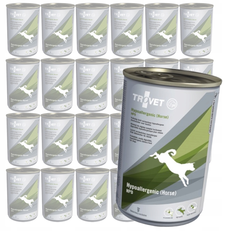 Levně Trovet Hypoallergenic Hpd Horse 24x400g Veterinární Krmivo pro psy a koně