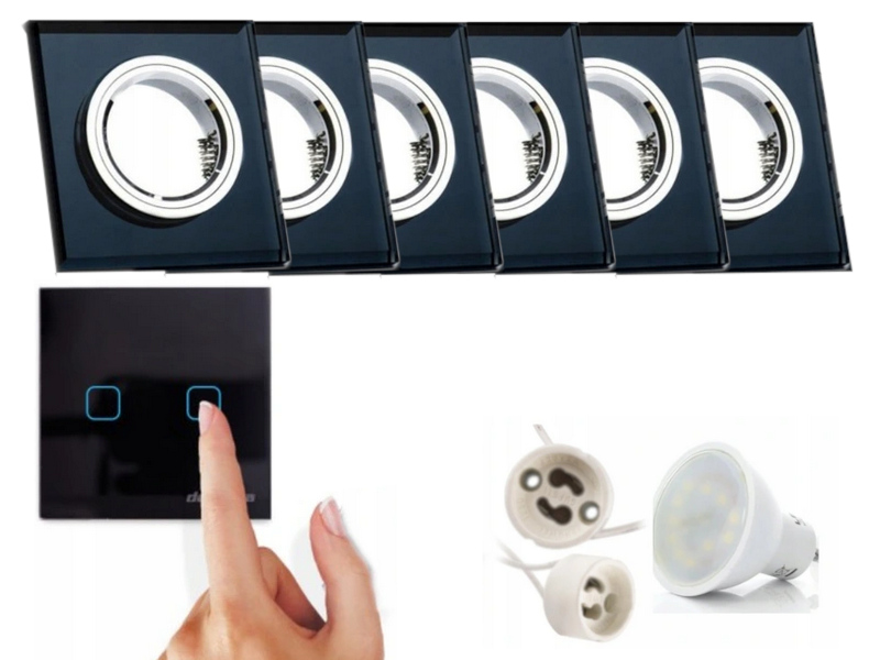 Sada bodové osvětlení 6x +spínač žárovky