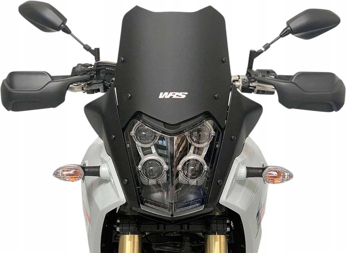 YA017NO - Лобове скло мотоцикла WRS Yamaha Tenere 700 чорний