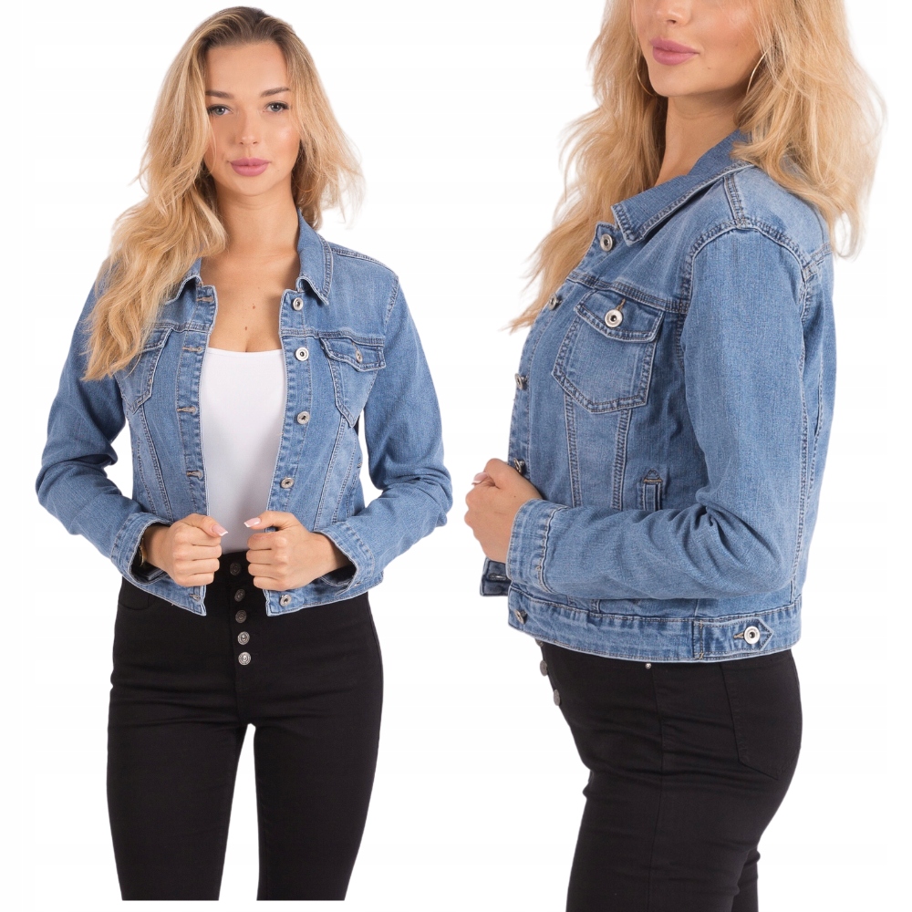 Dámská Džínová Bunda Katana Navy Blue Klasická 42/XL