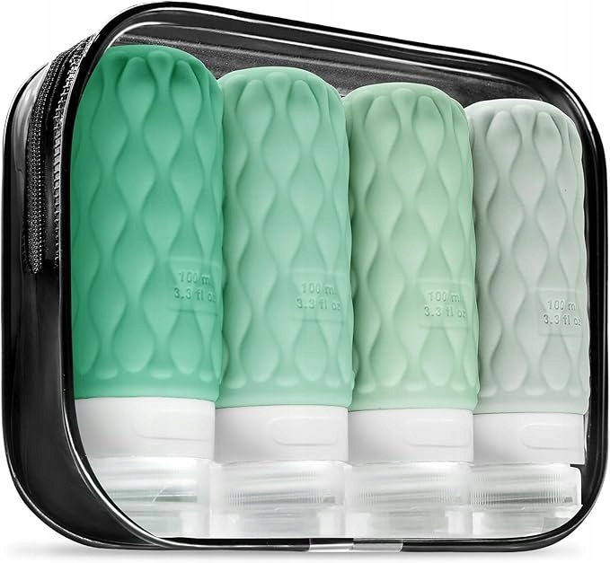 4X Cestovní Lahve Na Toaletní Potřeby 100 ML, Přenosná Sada Lahví