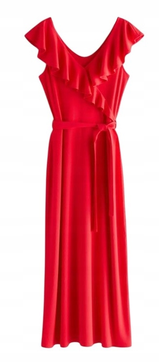 Červené Šaty S MIDI Volánky & Other Stories vel. M