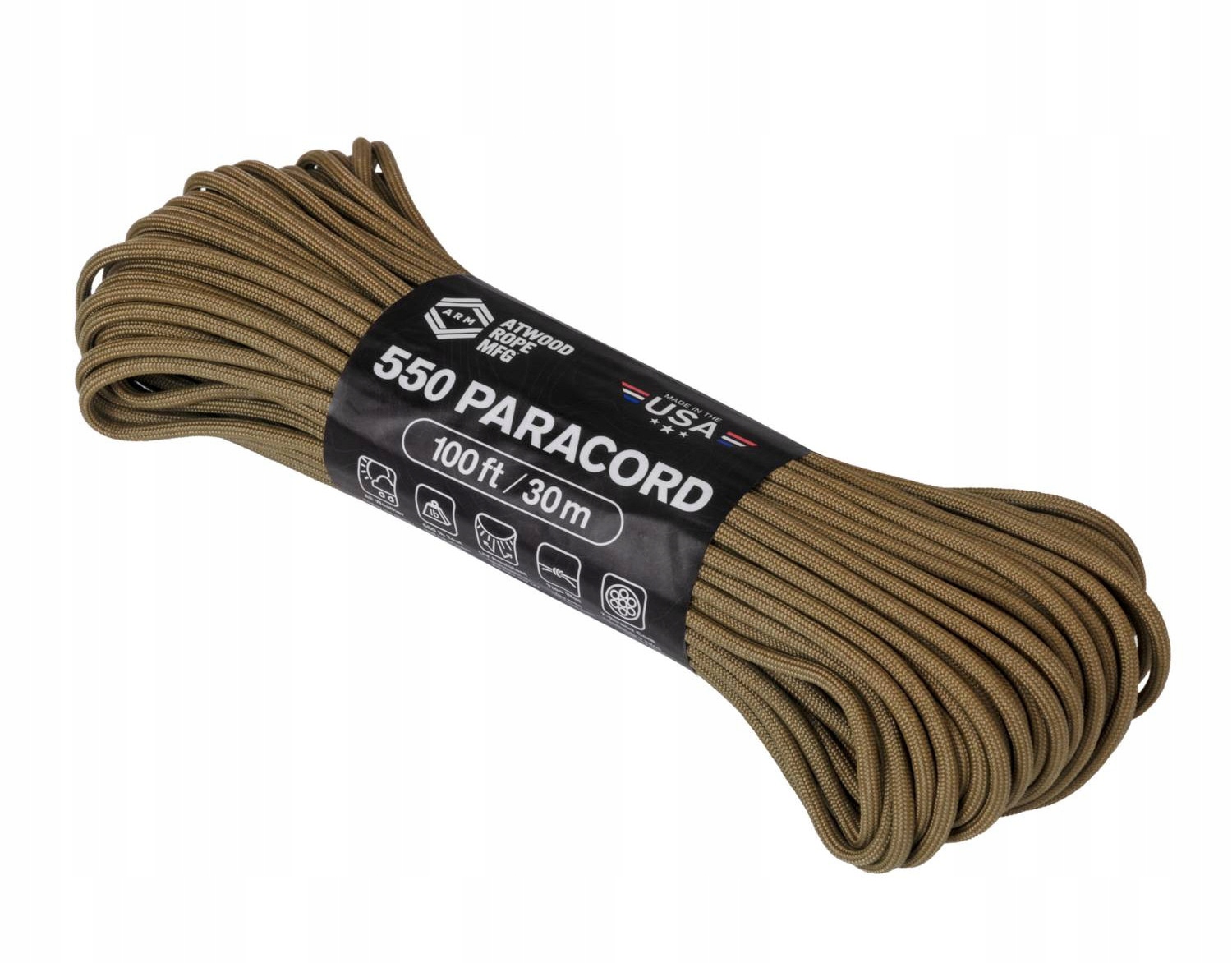 

Linka Atwood Rope Mfg 550 Paracord 30 m Coyote