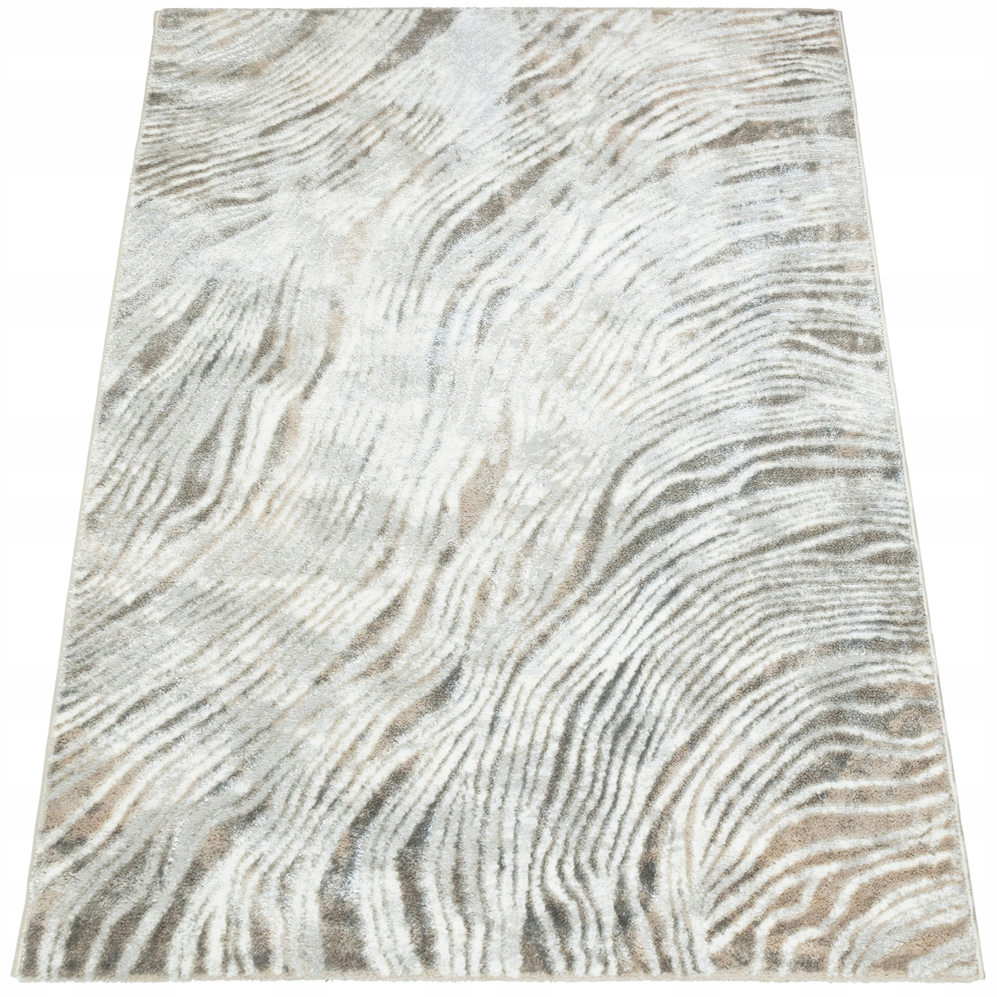 Koberec Do Obývacího Pokoje Béžový Glamour 160x230 cm Moderní Měkký Módní Design