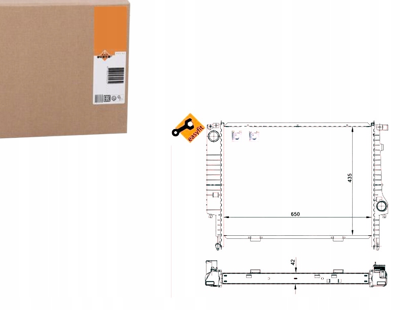 NRF CHŁODNICA BMW E34 524-540 NRF