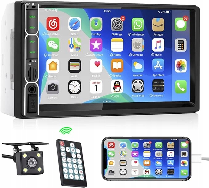 Autorádio Reakosound 7PALCOVÝ Přehrávač MP5 Bluetooth Usb Aux