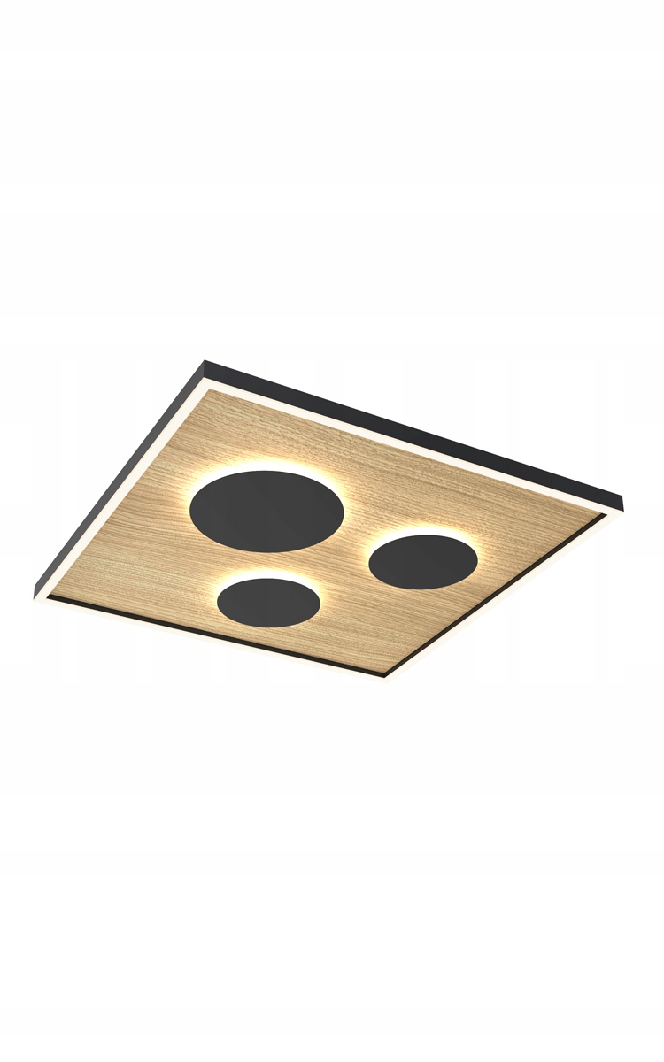 Stropné Svietidlo štvorcový 60 hnedý, čierny, drevený, podobný do obývacej izby spálne