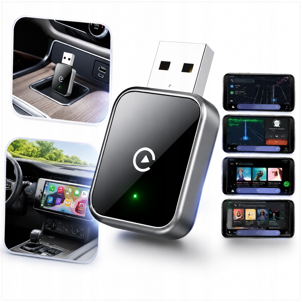 Bezdrátový adaptér Aibox Android Auto Plug And Play pro adaptér CarPlay