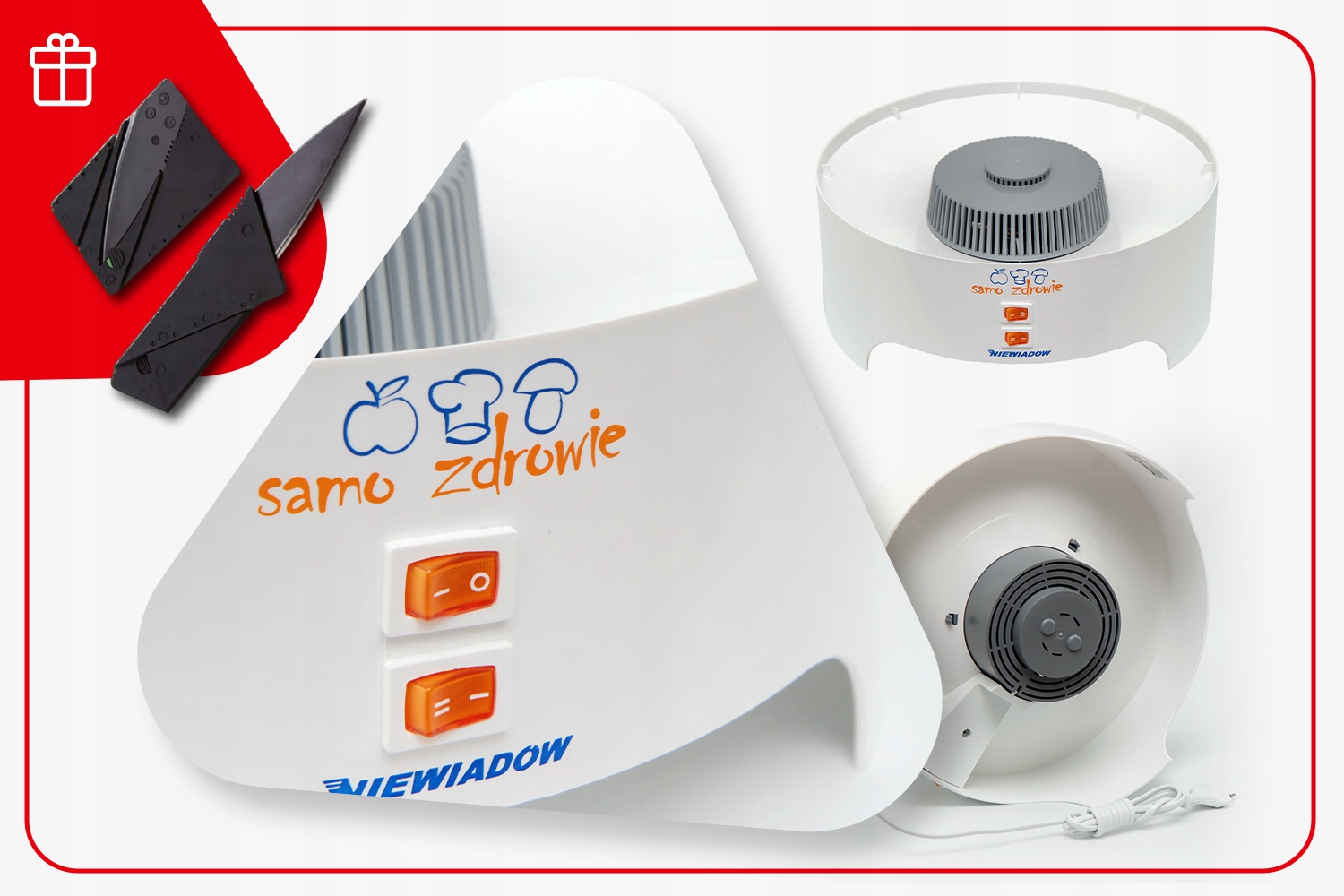 SUSZARKA DO GRZYBÓW OWOCÓW WARZYW ZIÓŁ NIEWIADÓW 500W PRODUKOWANA W POLSCE Marka Niewiadów