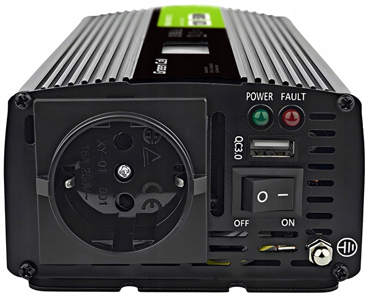PRZETWORNICA NAPIĘCIA SAMOCHODOWA LCD 12V 500/1000W SINUS GREEN CELL Marka Green Cell