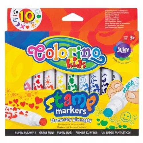 Flamastry PIECZĄTKI STEMPLE COLORINO MAZAKI PISAKI