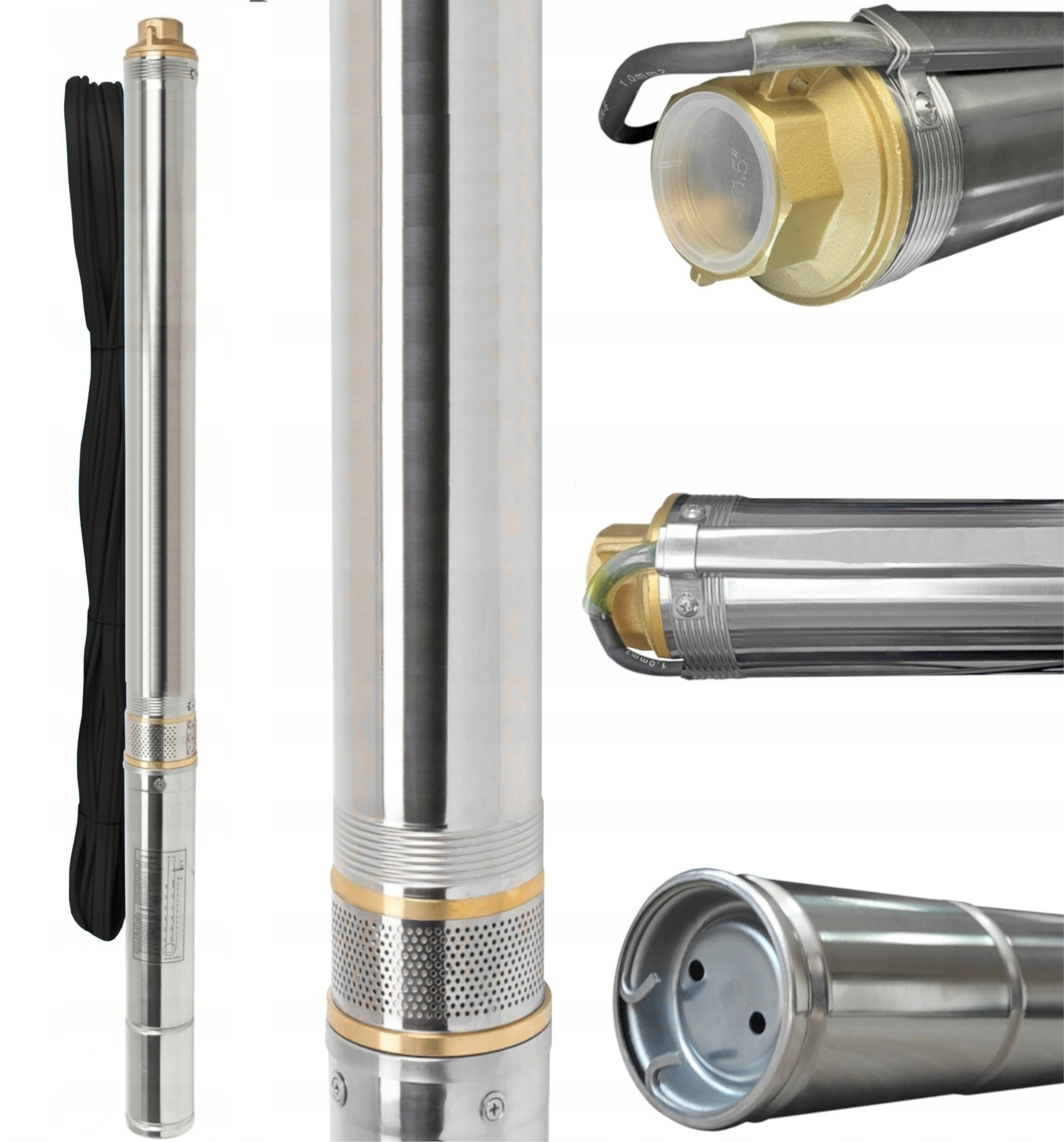 Pompa Głębinowa 3" model 23 550 W 3000l/h Antypiaskowa Wielostopniowa 20m