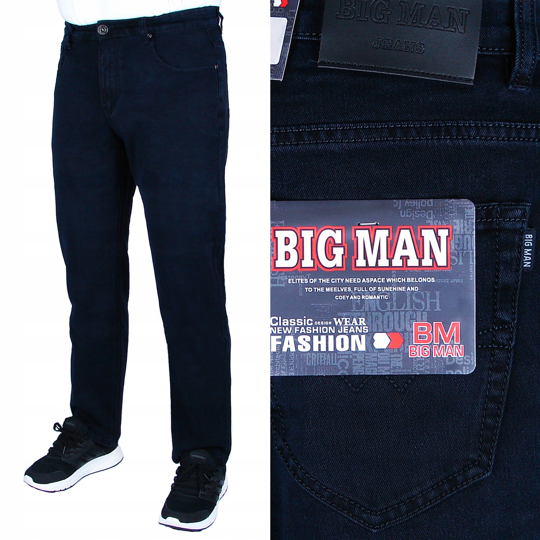 Pánské Džínové Kalhoty Námořnická Modrá W49 L30 W128-130 cm