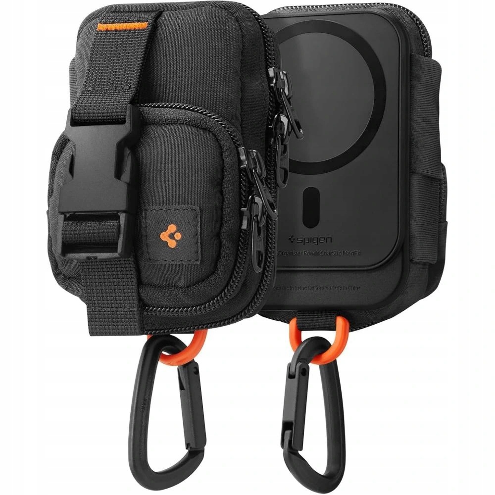 Spigen portfel (uchwyt na karty, AirPods, przegródki, pasek, czarny