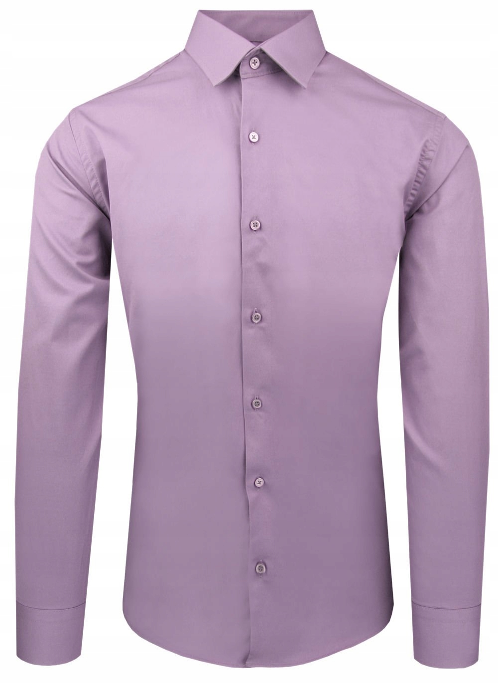 Vřesová bavlněná košile s vypasovaným střihem, jednobarevná 42/176-182