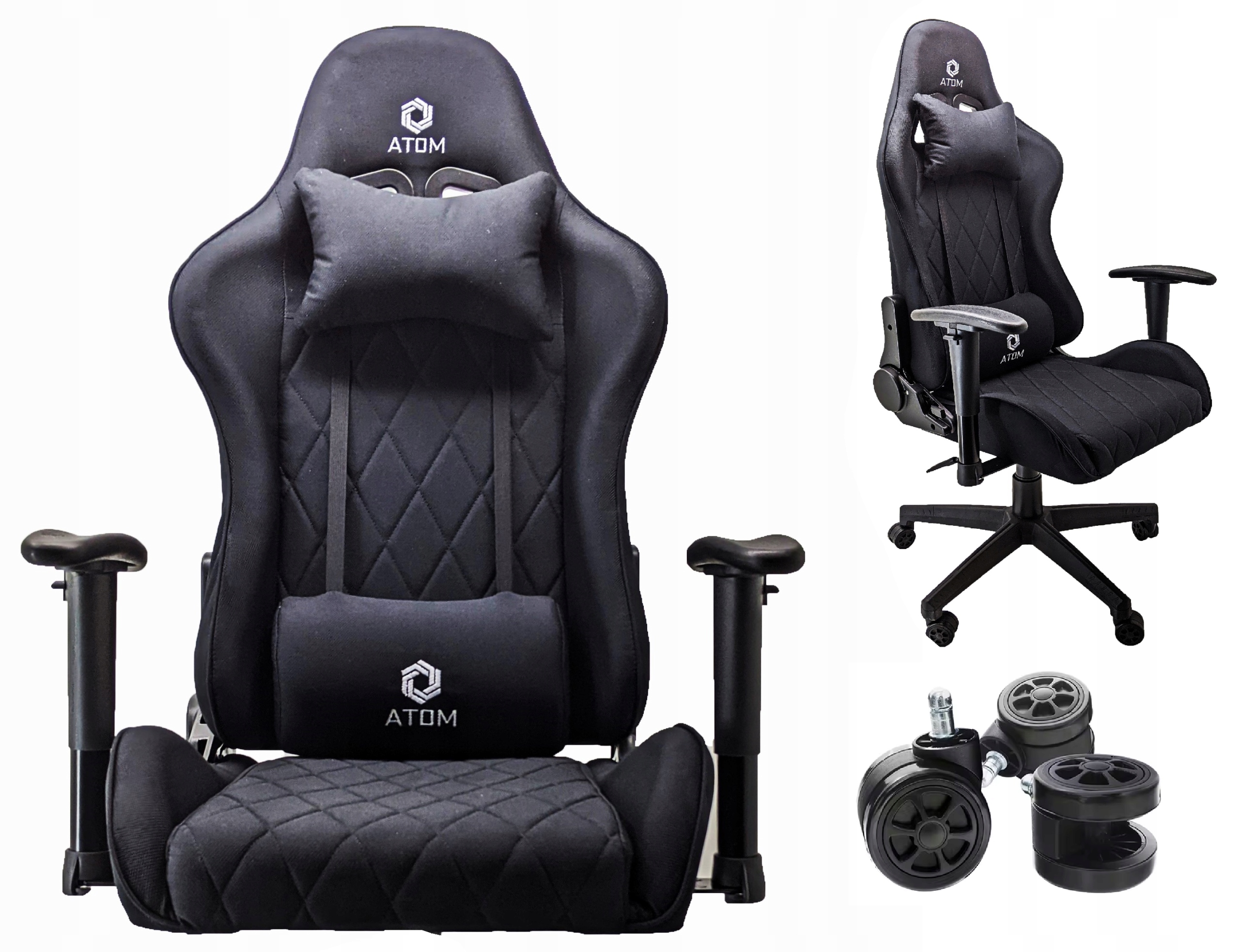 Fotel Gamingowy Obrotowy Biurowy Krzesło Gracza Ergonomiczny Mocny Pro