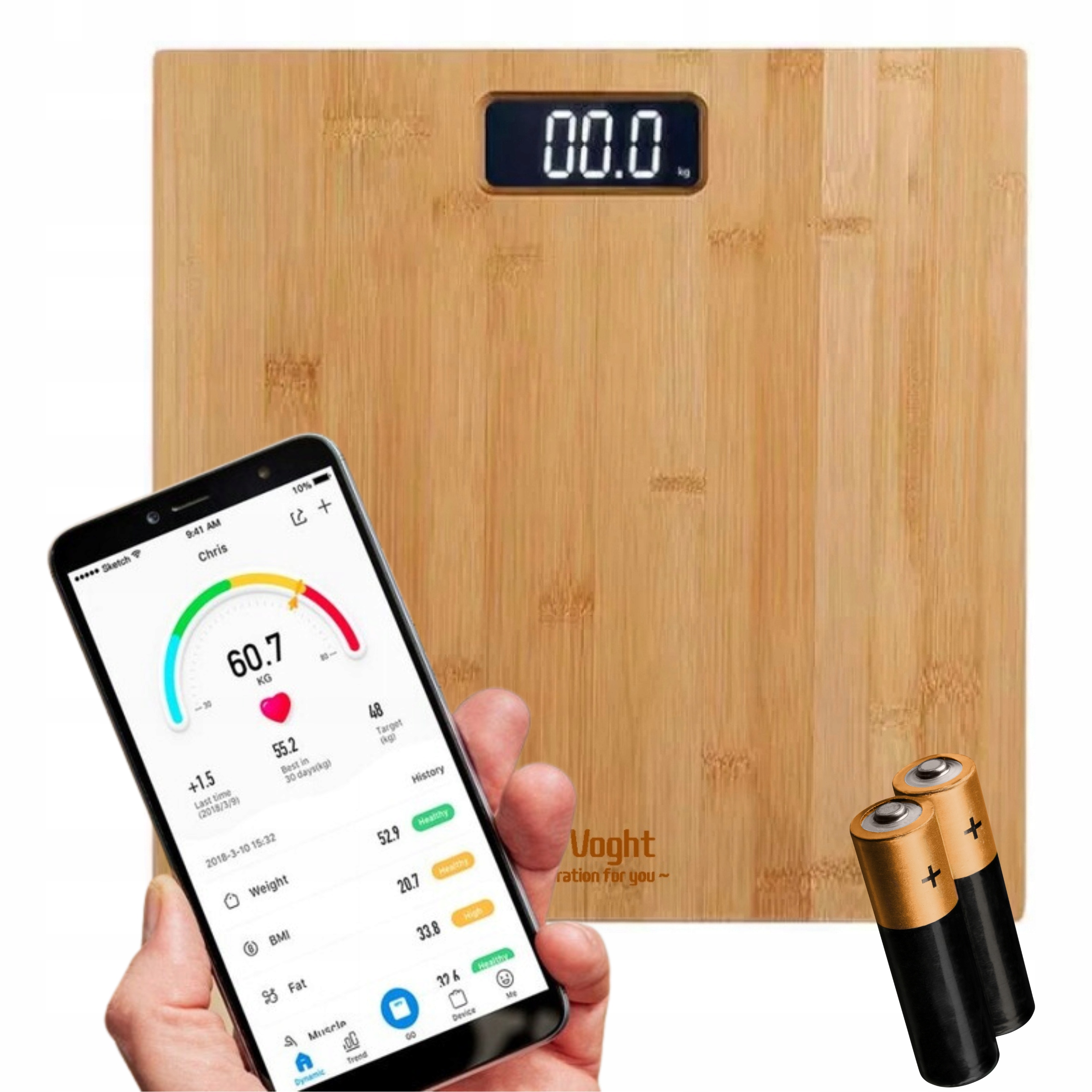 INTELIGENTNA WAGA ANALITYCZNA ŁAZIENKOWA BLUETOOTH