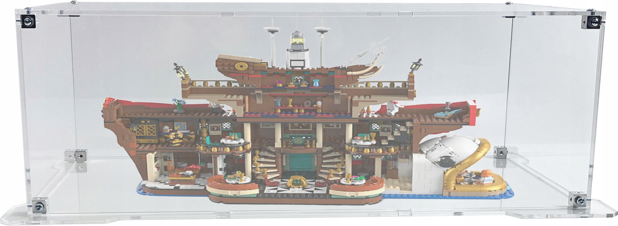 Vitrína s podstavcem pro stavebnici Lego 75640 Plovoucí restaurace Baratie
