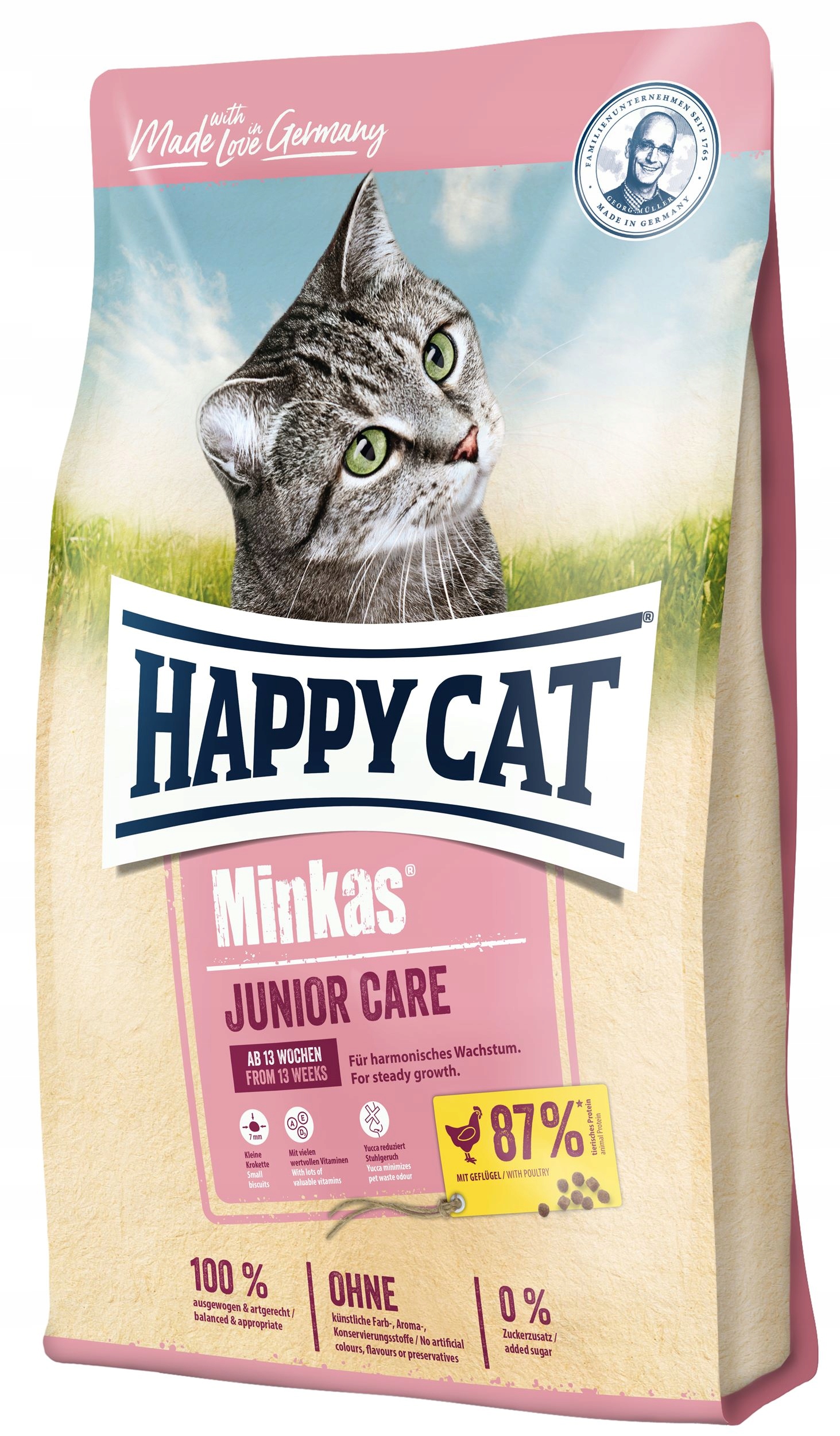Happy Cat Minkas Junior Care Drób sucha karma 10kg