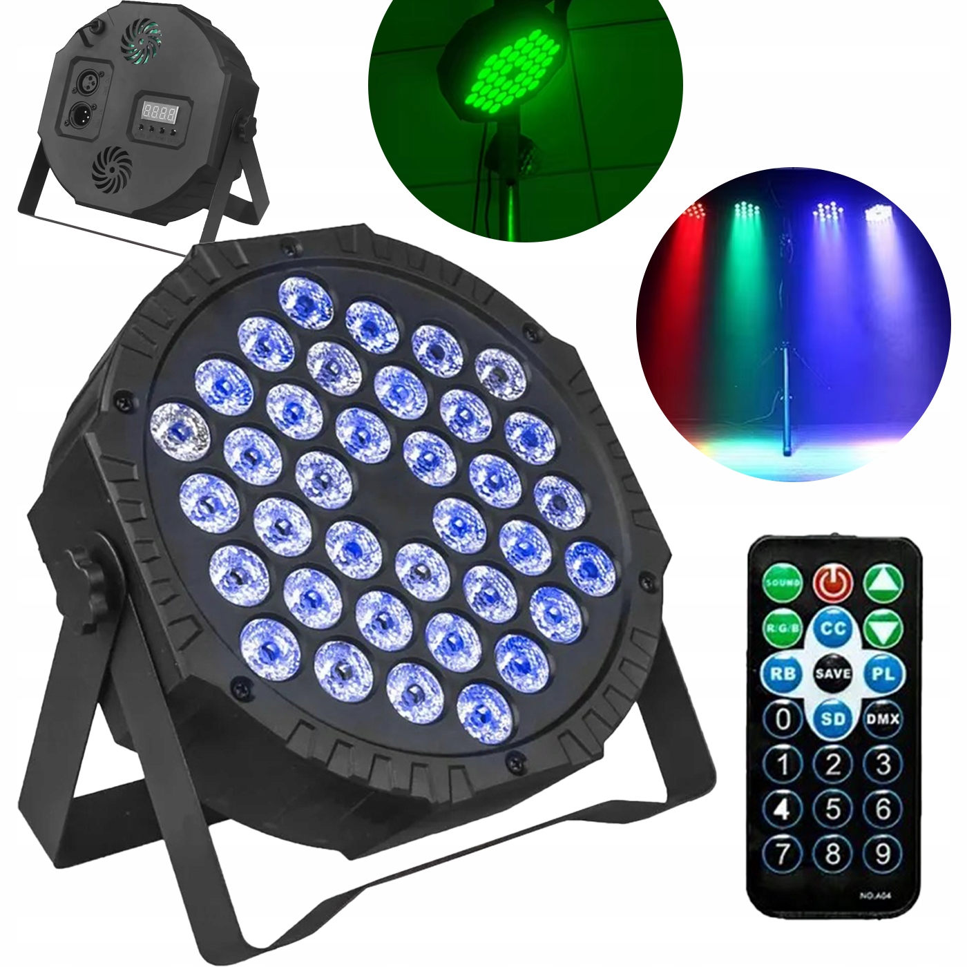 Led Rgb Reflektor 36x Stojící jevištní světlo DMX párty osvětlení