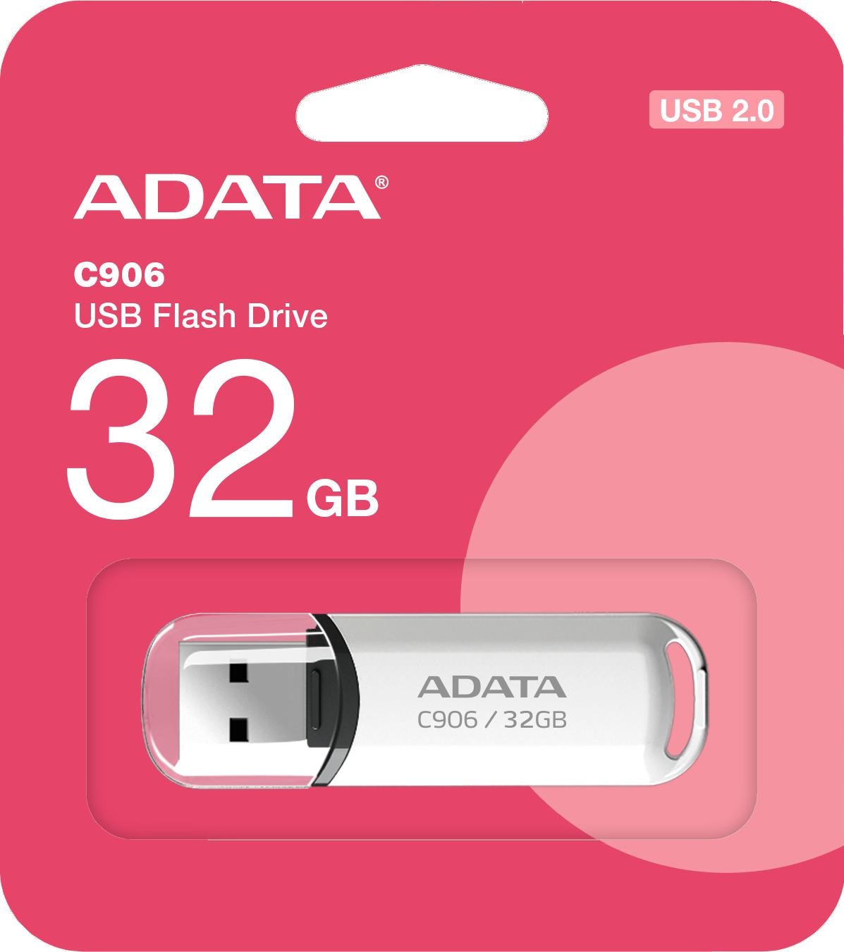 Adata Pendrive C906 32GB USB2.0 białe