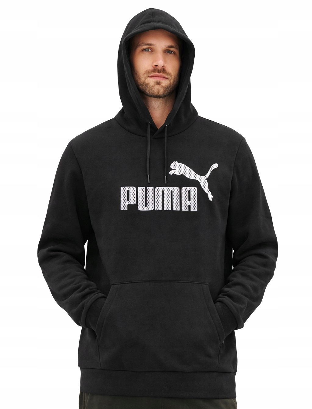 Sportovní mikina klokanka s kapucí pánská Puma r.XL černá módní bavlněná