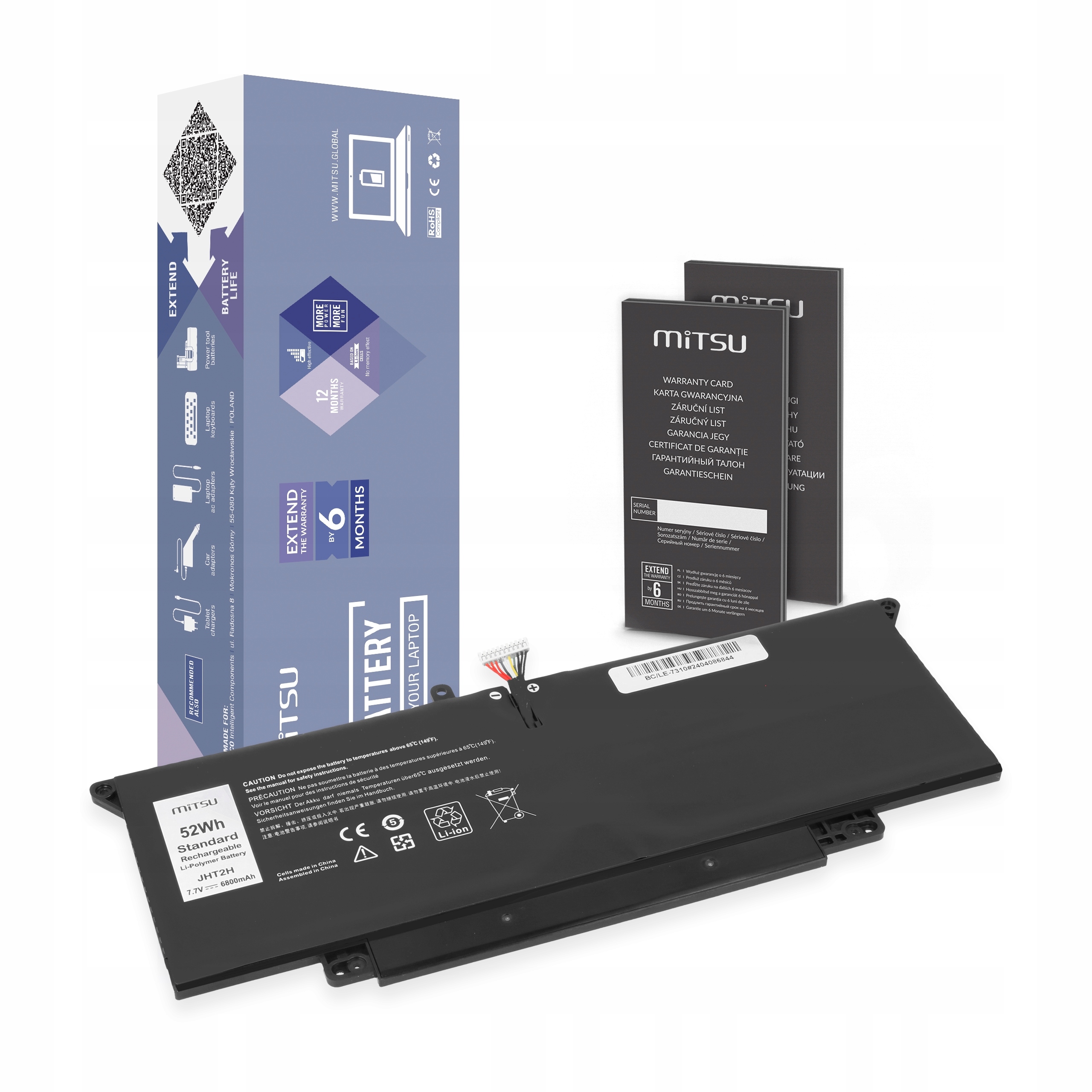 Bateria JHT2H do Dell Latitude 13 7310, 7410