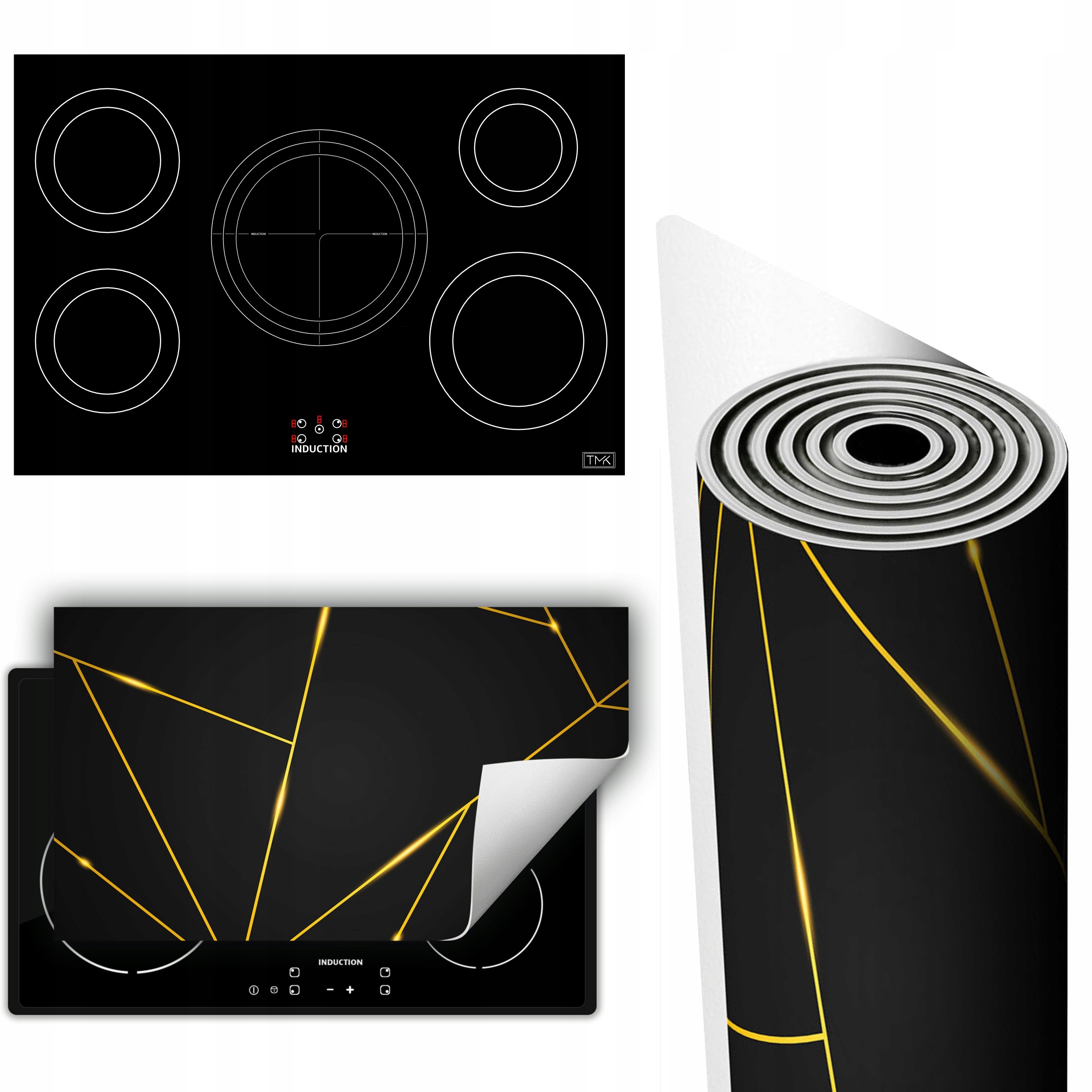 Vinylová Podložka Na Ochranu Kuchyňské Desky 90x52 tmavě šedá