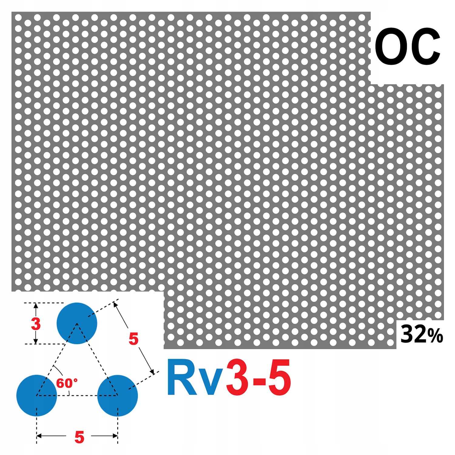 BLACHA PERFOROWANA 200 x 200 OC 1 mm 3 - 5 KOŁA Marka Metal-tech