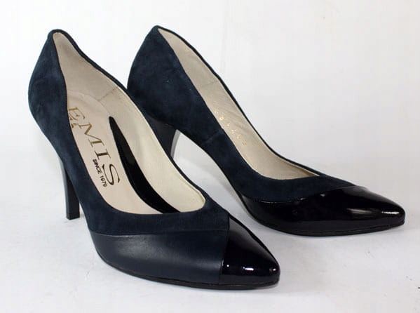 Dámské lodičky Emis kůže 6612 Granátové 37, Námořnická Modrá