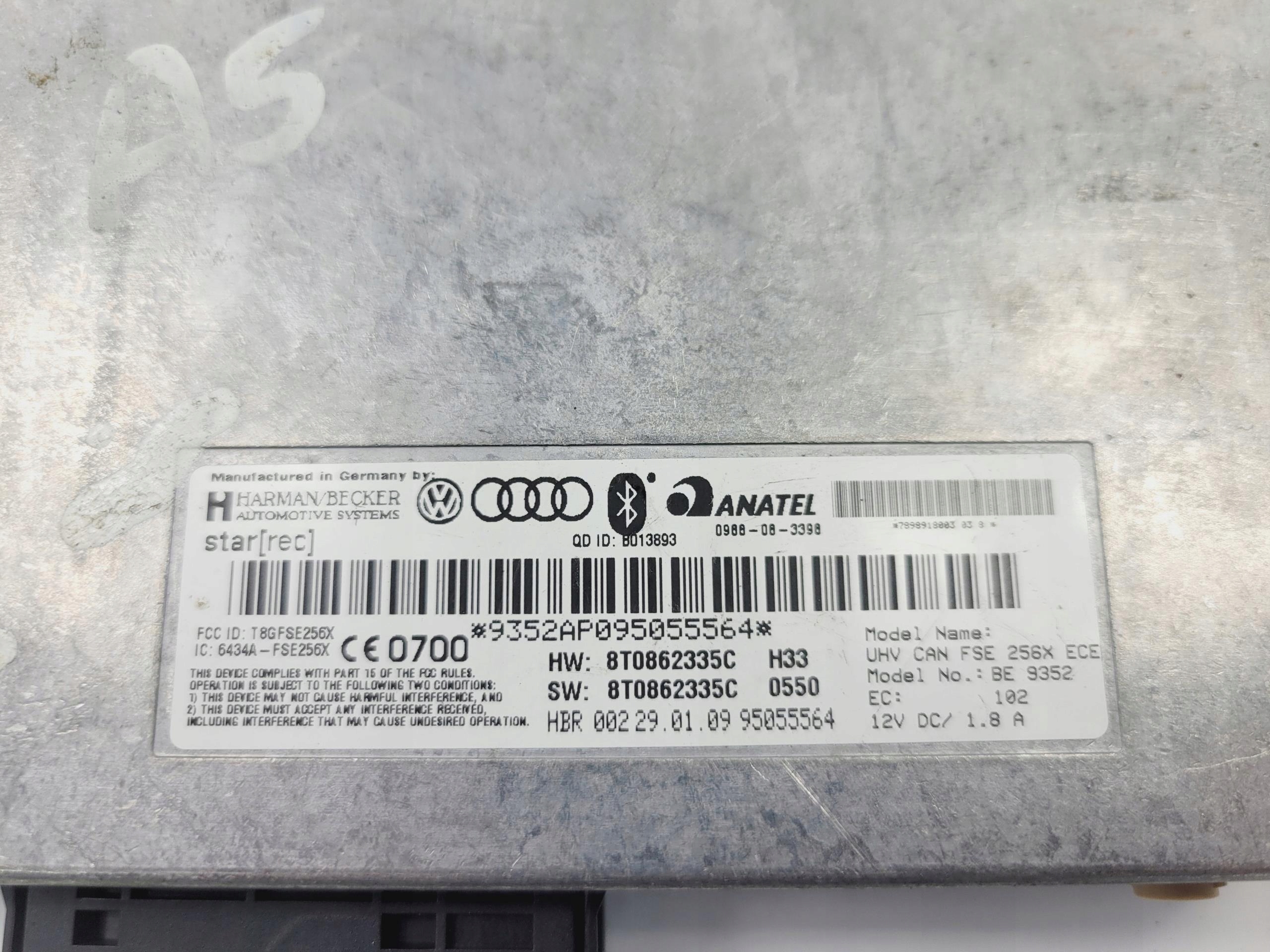 Module Unité de contrôle BLUETOOTH AUDI A5 8T0862335C