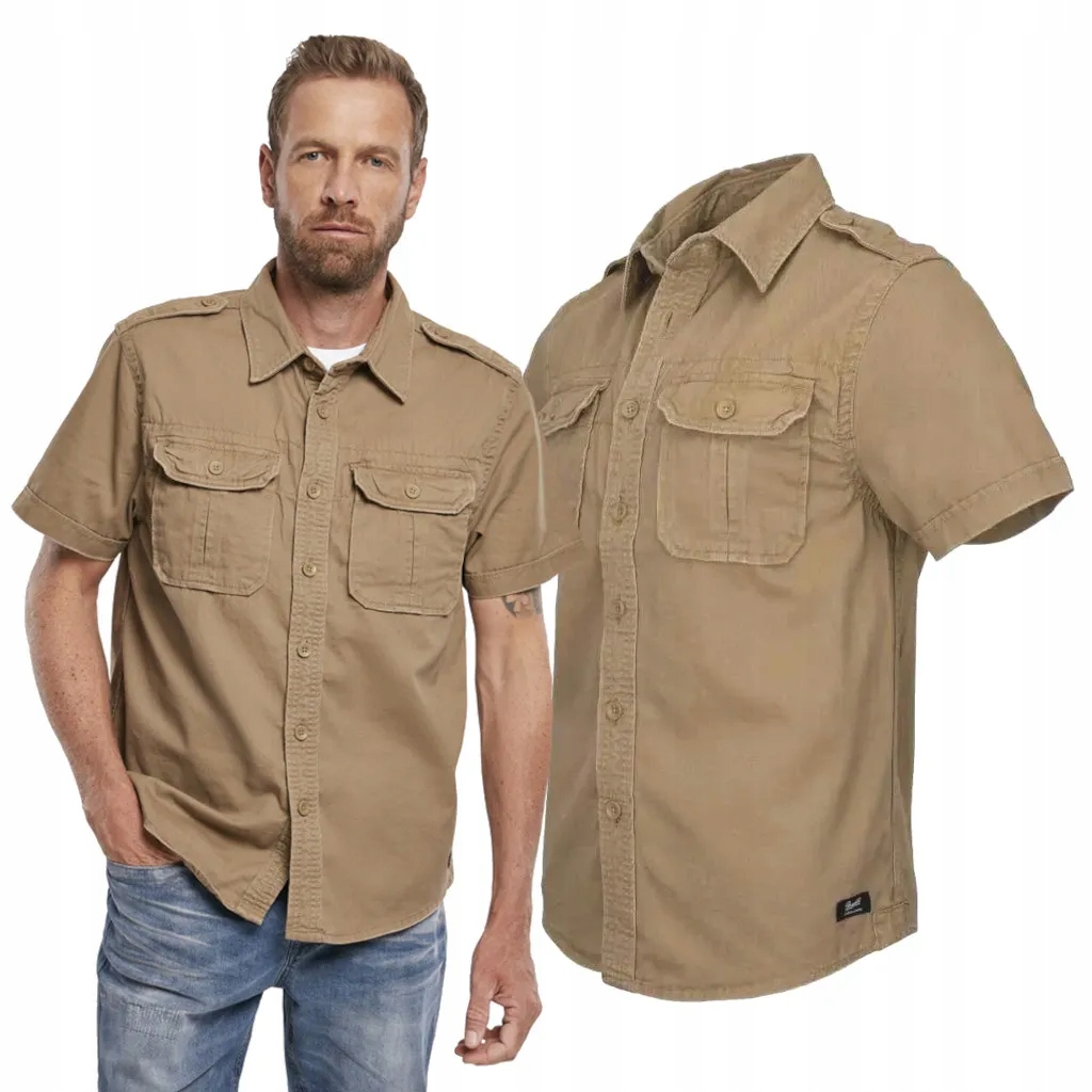 Košile s krátkým rukávem Brandit Vintage Shirt Coyote XXL