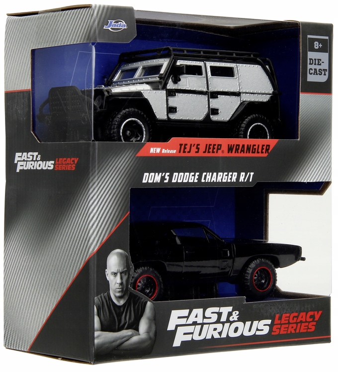 JADA Auta 2Pak Jeep Wrangler Dodge Charger 1:32 Materiał karton metal