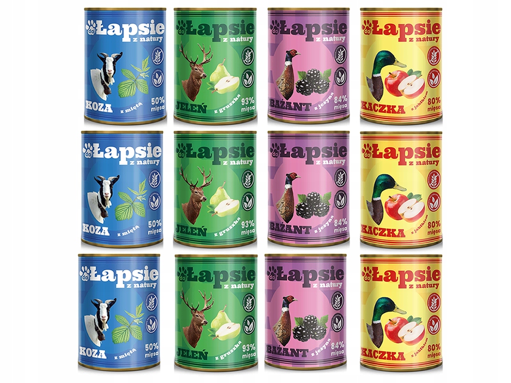 Vlhké Krmivo Monoproteinové Krmivo MIX Chutí 12 x 400 g