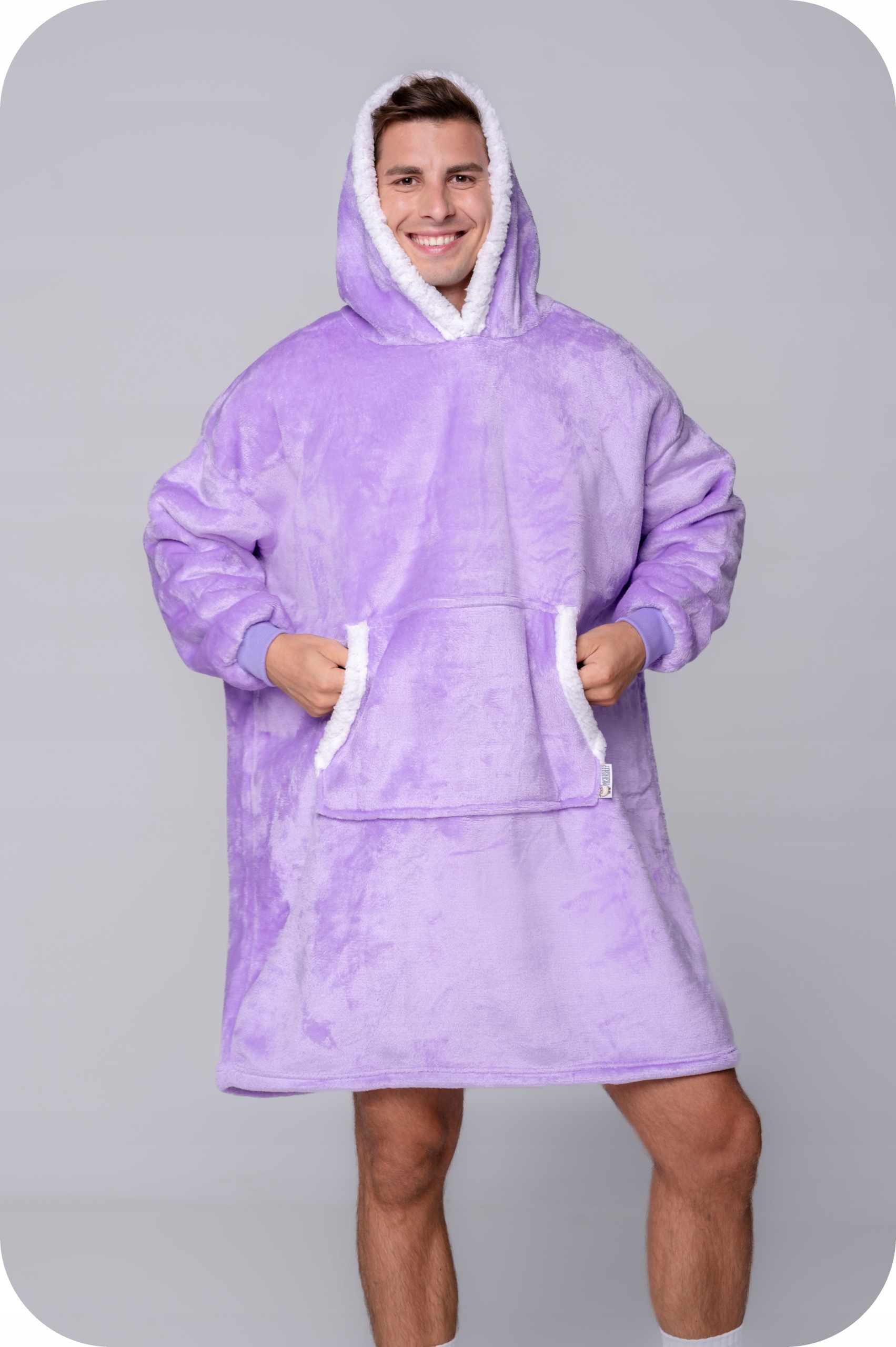 KOC BLUZA OVERSIZE CIEPŁA 2W1 GRUBA XXL FUTRZAK KOCOBLUZA Z KAPTUREM Marka inna