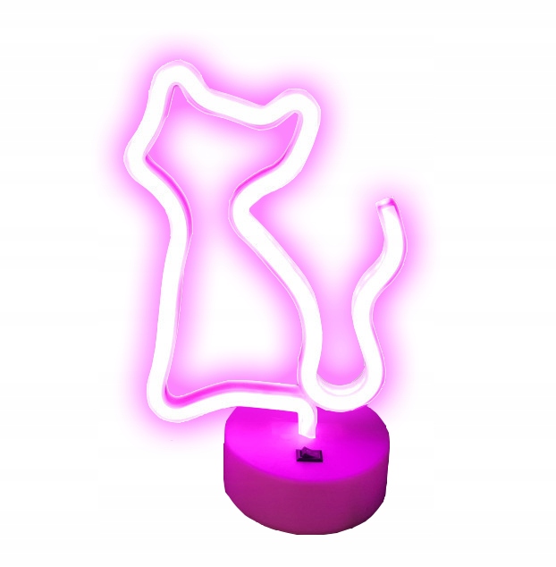 

Lampka Led Neon Kot Usb/baterie