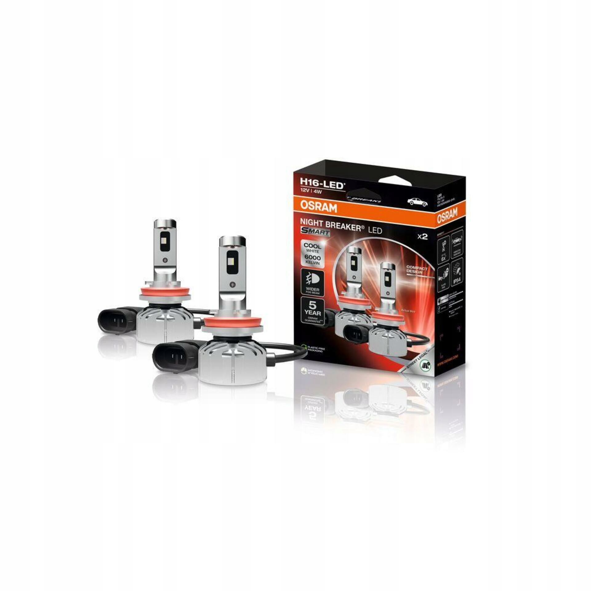 Osram H16 Night Breaker Led Smart homologácia At, De 2ks 64219DWNBSM-2HB