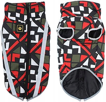 Levně Bunda, oblečení pro psa s otvorem pro zimní postroj, červená, velikost 4XL