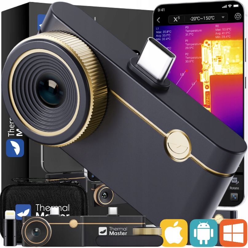 Termovízna kamera Thermal MASTERP3 Android+ios Makro8mm-80m-20°Cdo 600°C