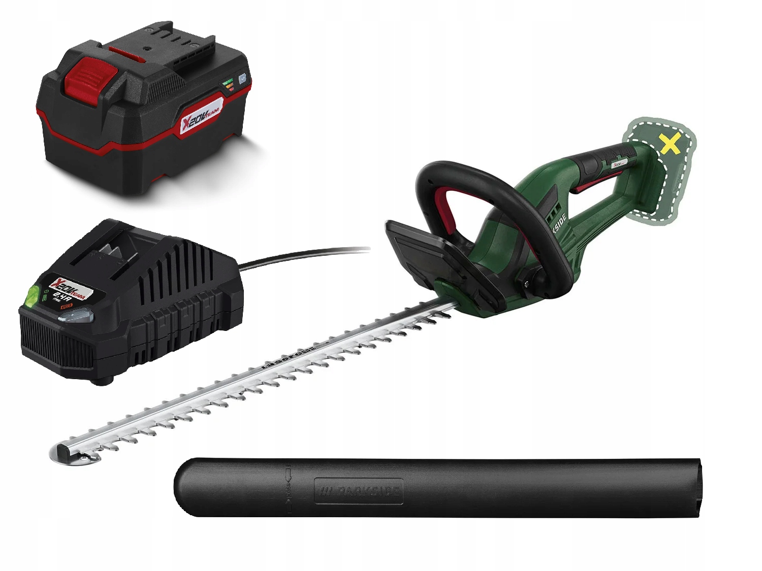 Nożyce Akumulatorowe Do Żywopłotu Parkside Mocne Akumulator 4AH Ładowarka