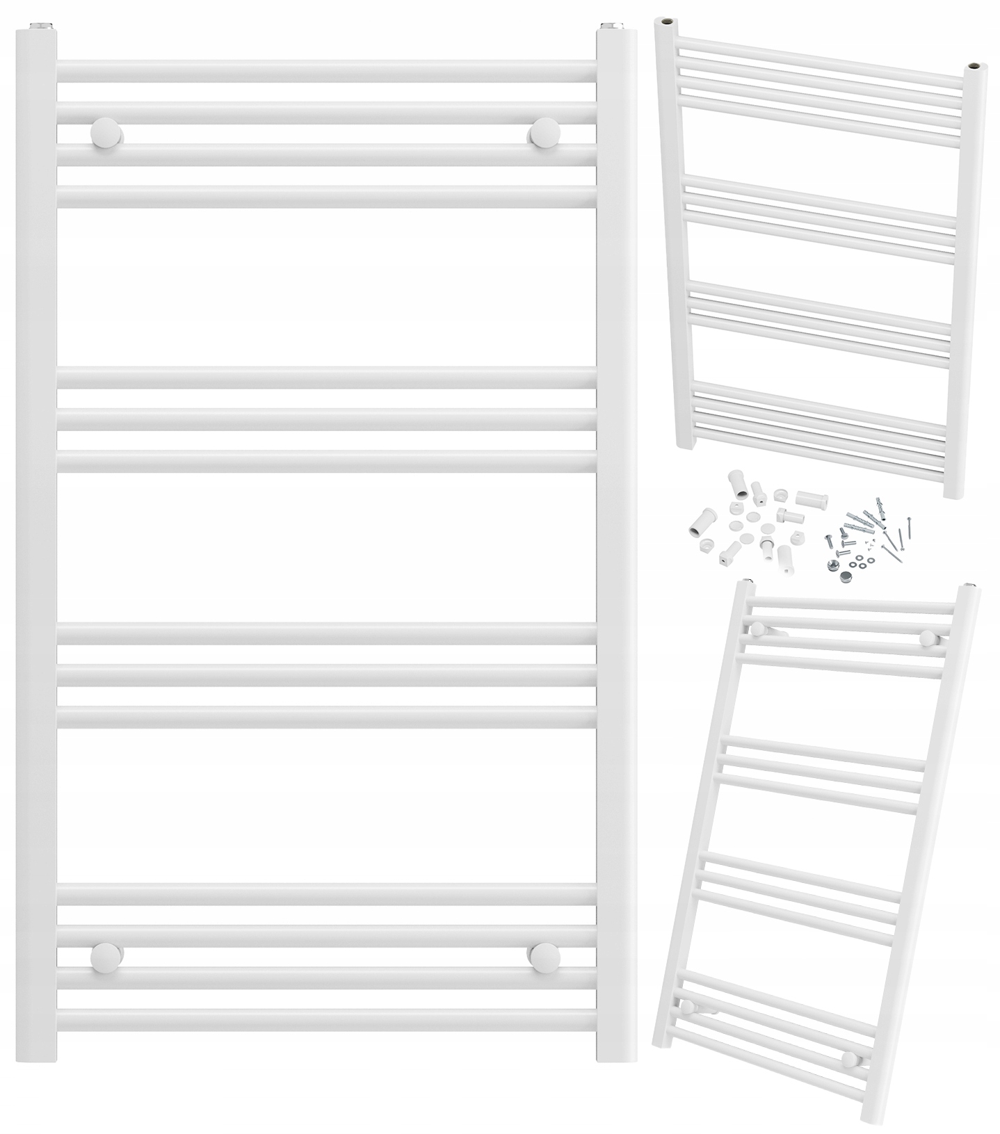 Kúpeľňový Ohrievač Biely Breno Rebríkový 60x100 cm Moderný Kalorifer