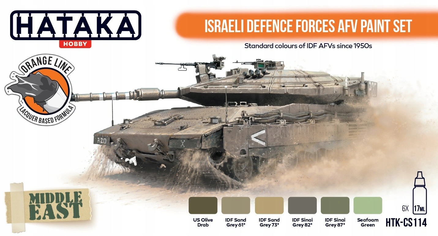 Hataka CS114 sada barev Idf Afv 6 x 17 ml