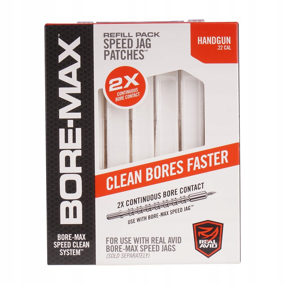 Real Avid Zestaw przecieraków do broni Bore-Max Speed 4'' S .22 250 szt