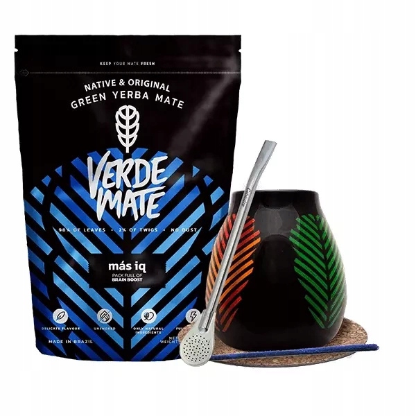 Levně Sada Yerba Mate Verde Mate Mas Iq tykva bombilla 500 g 0,5 kg