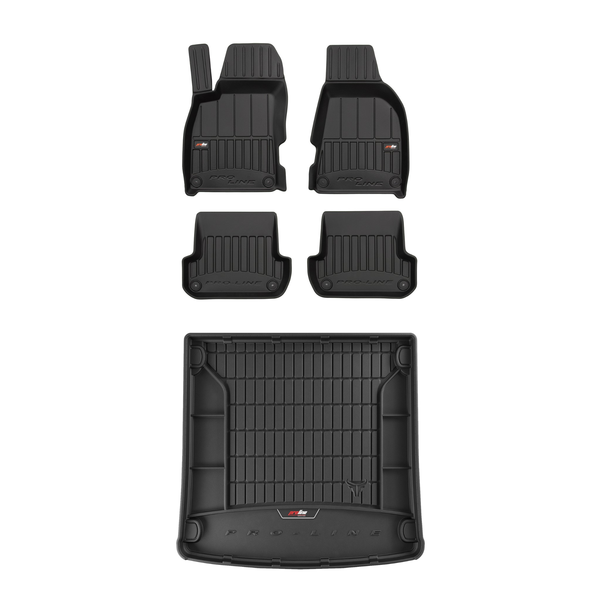 Frogum 3D Sada gumových koberců a rohože s logem pro Audi A4 B6 00-06