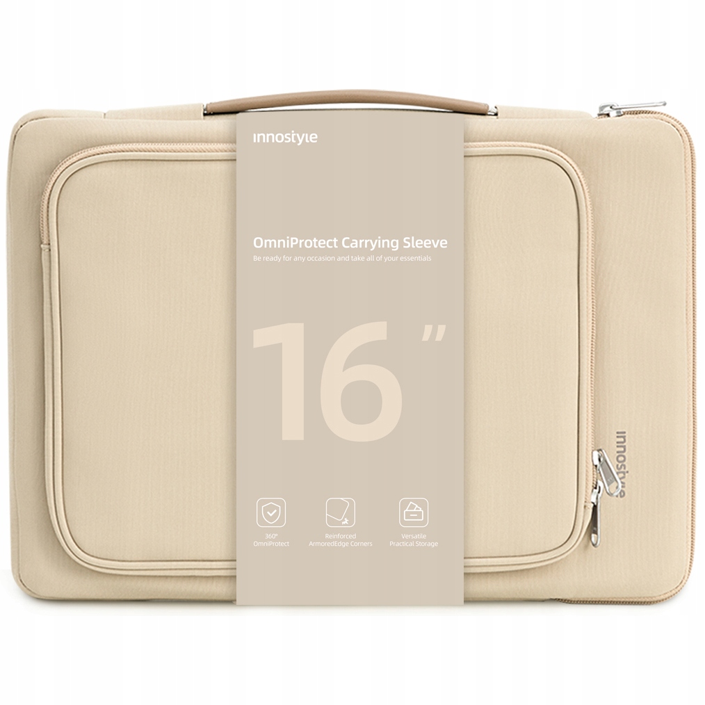 Innostyle Taška Na Notebook 15 6 16 Voděodolná Pouzdro Pouzdro Omniprotect Béžová
