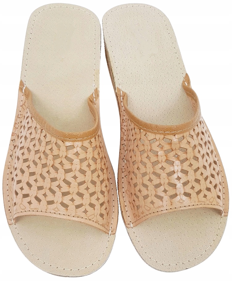 Pantofle 100% Skóra + Korek Odkryte Góralskie *41* Rozmiar 41