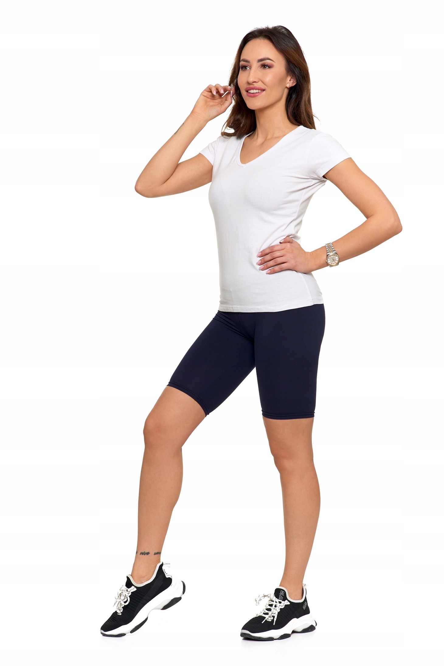 BIAŁY T-SHIRT DAMSKI KOSZULKA Z KRÓTKIM RĘKAWEM BAWEŁNIANA BASIC MORAJ R.S Rozmiar S