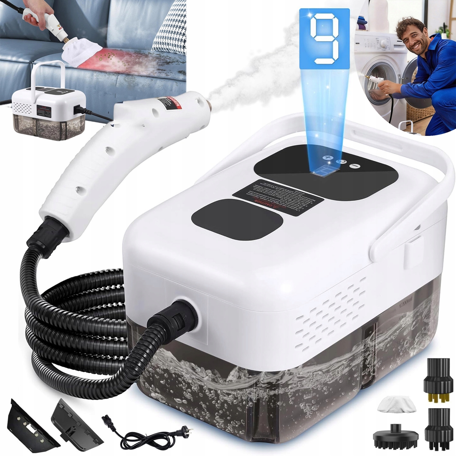 Parní Čistič Steamer 2500 W Pro Kuchyňský Nábytek, Přenosný